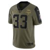 Miesten Minnesota Vikings NFL Pelipaita Dalvin Cook 33 Nike 2021 Salute to Service